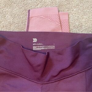 All in Motion Mauve and Blush Ombré leggings